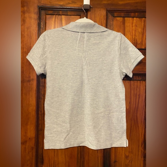 Lands’ End 100% Cotton Heather Gray Heathered Light Grey Short Sleeve Polo XS - Picture 2 of 6